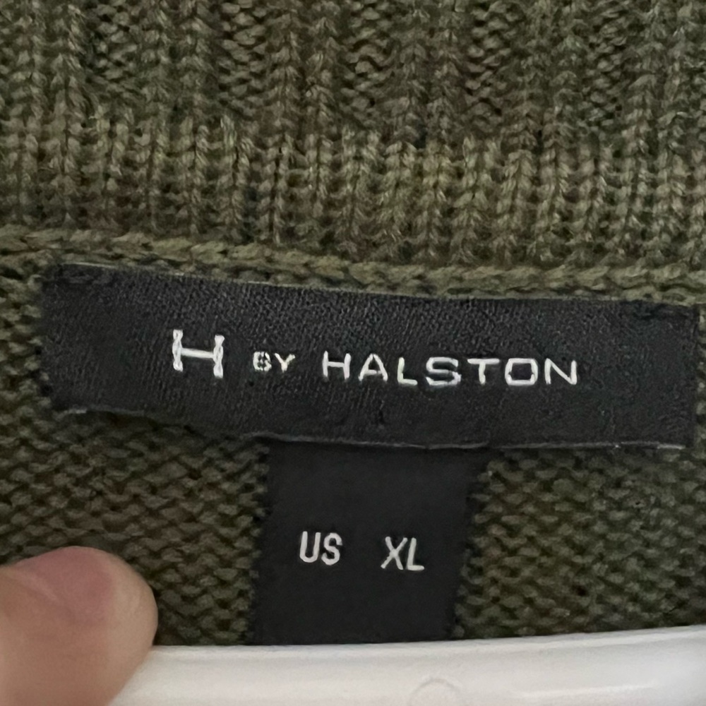 H by Halston Olive Green Turtleneck Sweater - Picture 2 of 3
